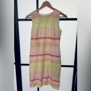 Ann Taylor 4P Pastel Stripe Sheathe Dress